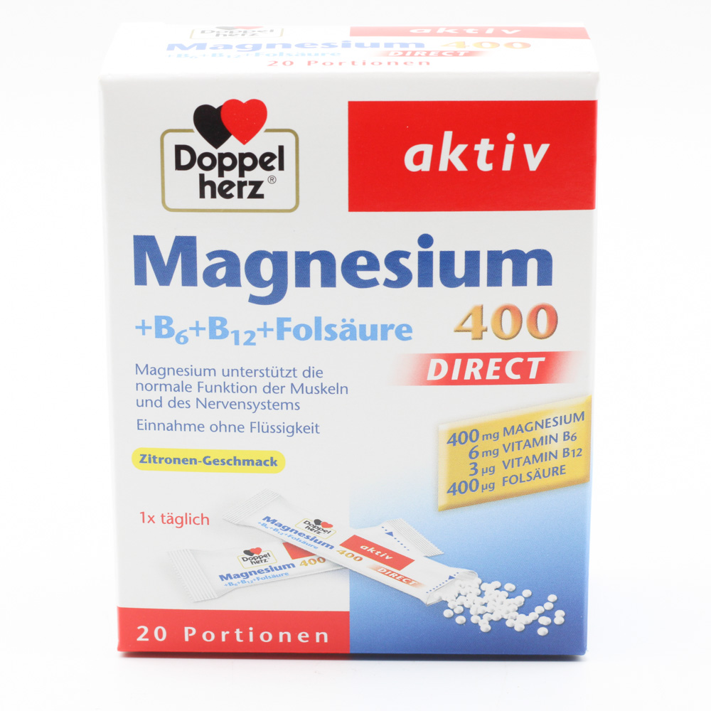 DOPPELHERZ Magnesium+B Vitamine DIRECT Pellets