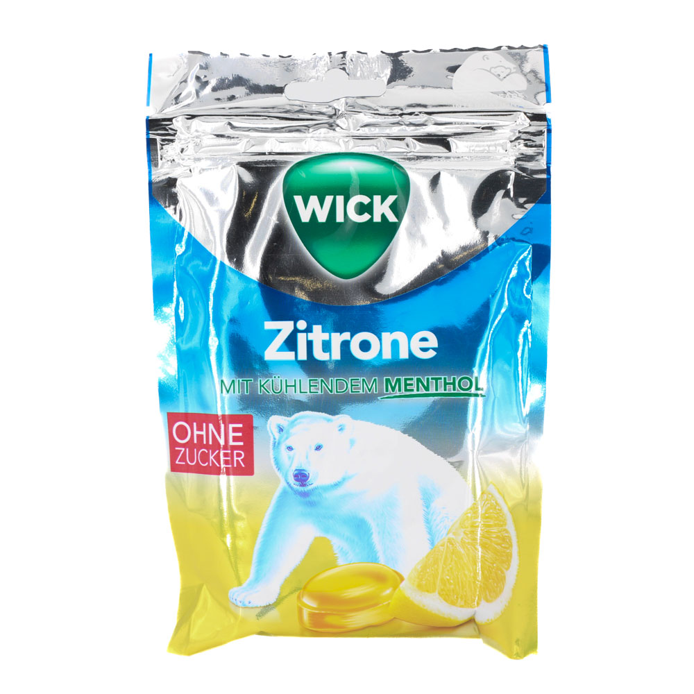 WICK Zitrone & nat.Menthol Bonb.o.Zucker Beutel
