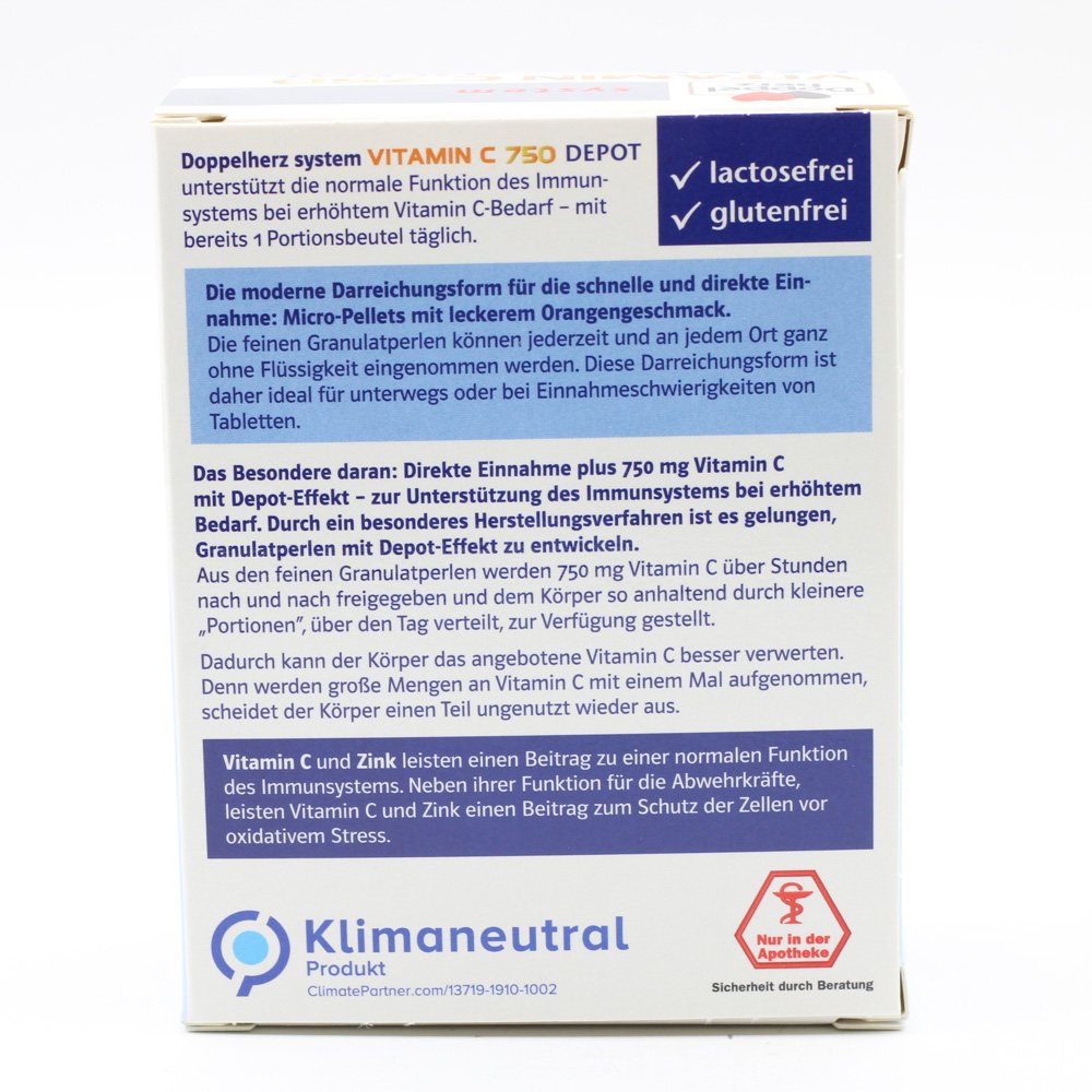DOPPELHERZ Vitamin C 750 Depot system Pellets