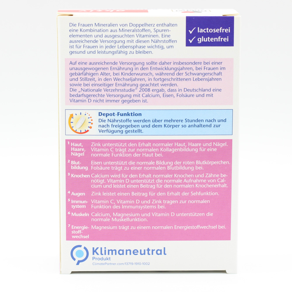DOPPELHERZ Frauen Mineralien+Kollagen Depot Tabl.