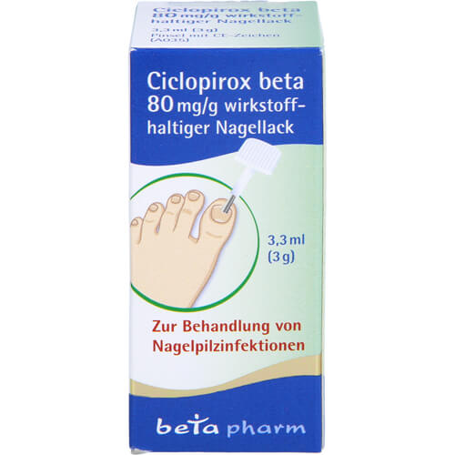 CICLOPIROX beta 80 mg/g wirkstoffhalt.Nagellack