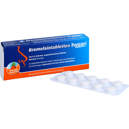 BROMELAIN TABLETTEN hysan magensaftres.Tabletten