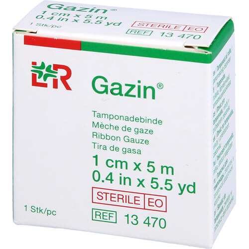 MULLBINDEN z.Tamponade steril 1 cmx5 m