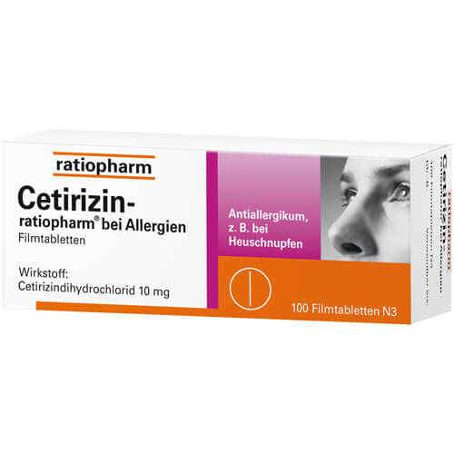 CETIRIZIN-ratiopharm bei Allergien 10 mg Filmtabl.