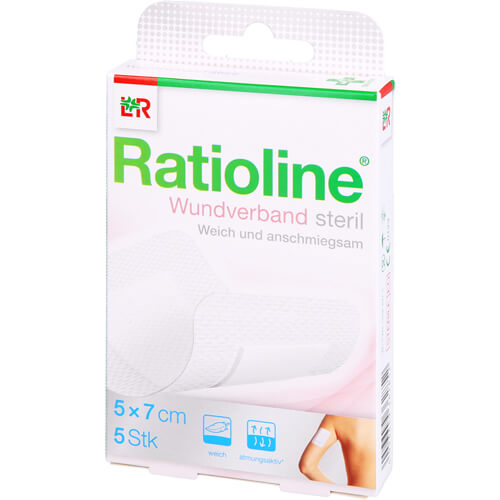 RATIOLINE Wundverband 7x5 cm steril