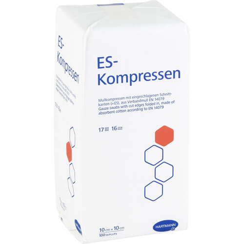 ES-KOMPRESSEN unsteril 10x10 cm 16fach