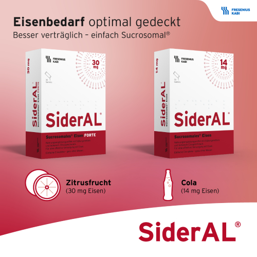 SiderAL® Eisen 14mg Cola bei erhöhtem Eisenbedarf