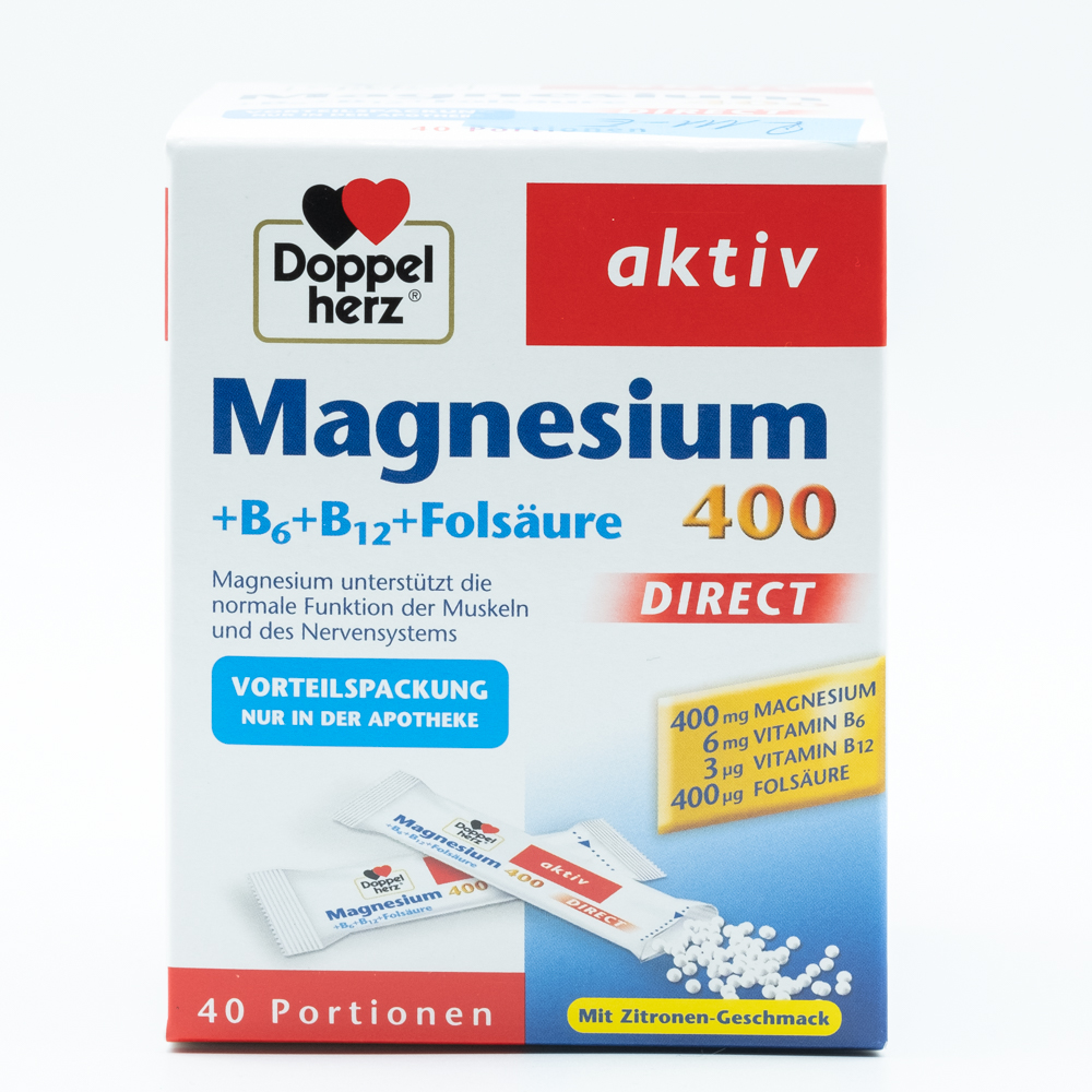 DOPPELHERZ Magnesium+B Vitamine DIRECT Pellets