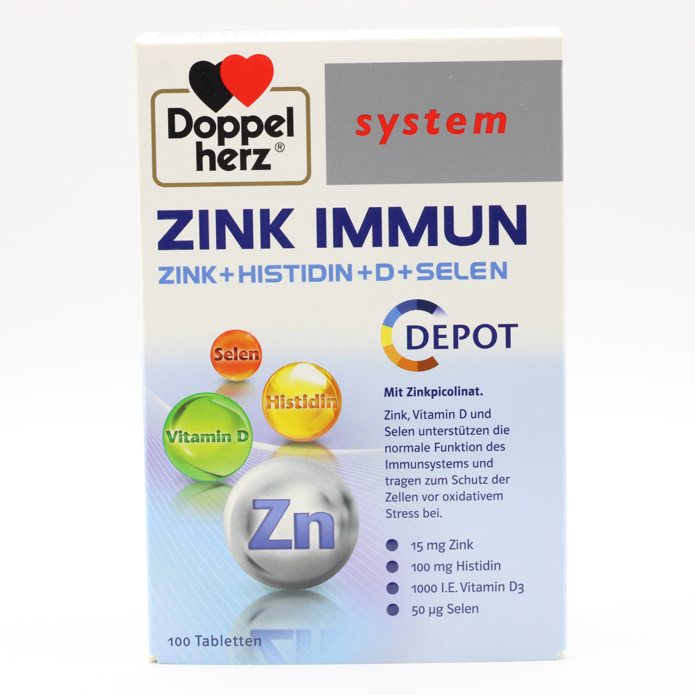 DOPPELHERZ Zink Immun Depot system Tabletten