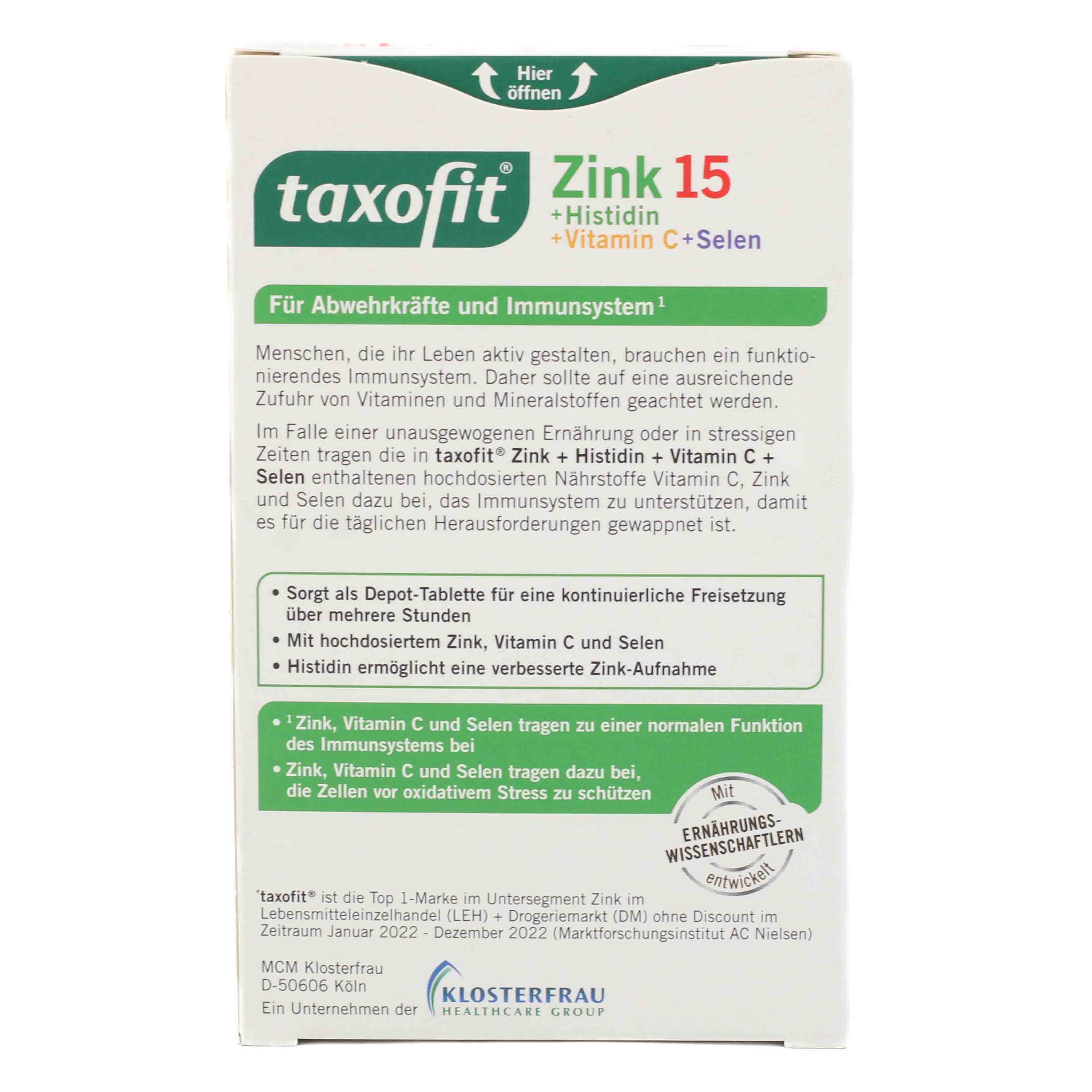 TAXOFIT Zink+Histidin+Selen Depot Tabletten