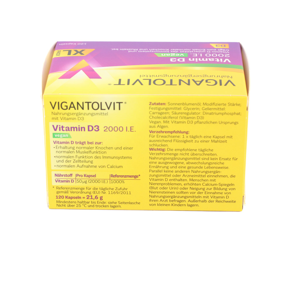 VIGANTOLVIT 2000 I.E. Vitamin D3 vegan Weichkaps.