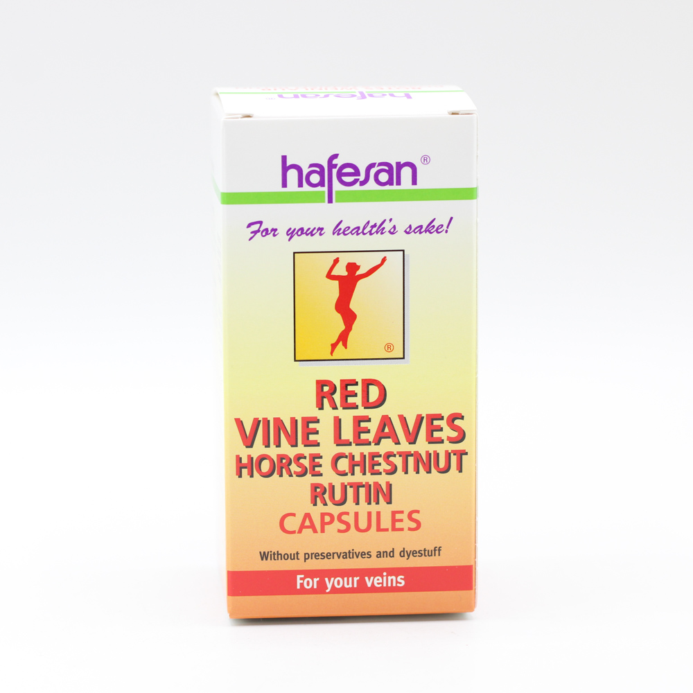HAFESAN Rotes Weinlaub+Rosskastan.+Rutin Kapseln