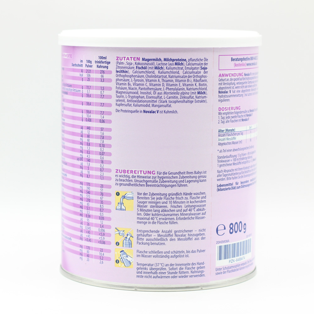 NOVALAC V Spezialnahr.b.Verstopfung 0-12 M.