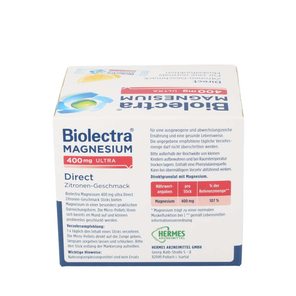 BIOLECTRA Magnesium 400 mg ultra Direct Zitrone