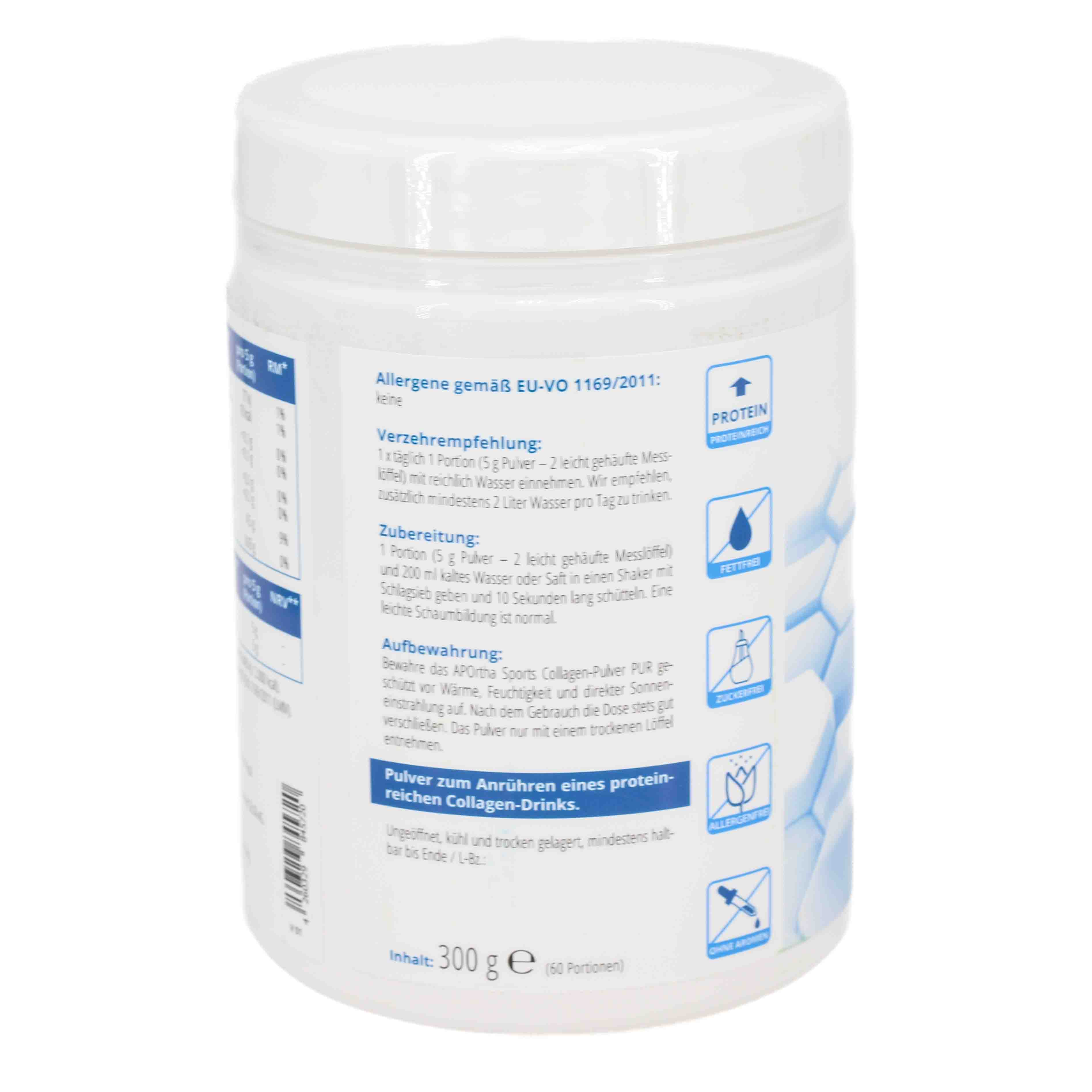 APORTHA SPORTS FORTIGEL Collagen-Pulver PUR