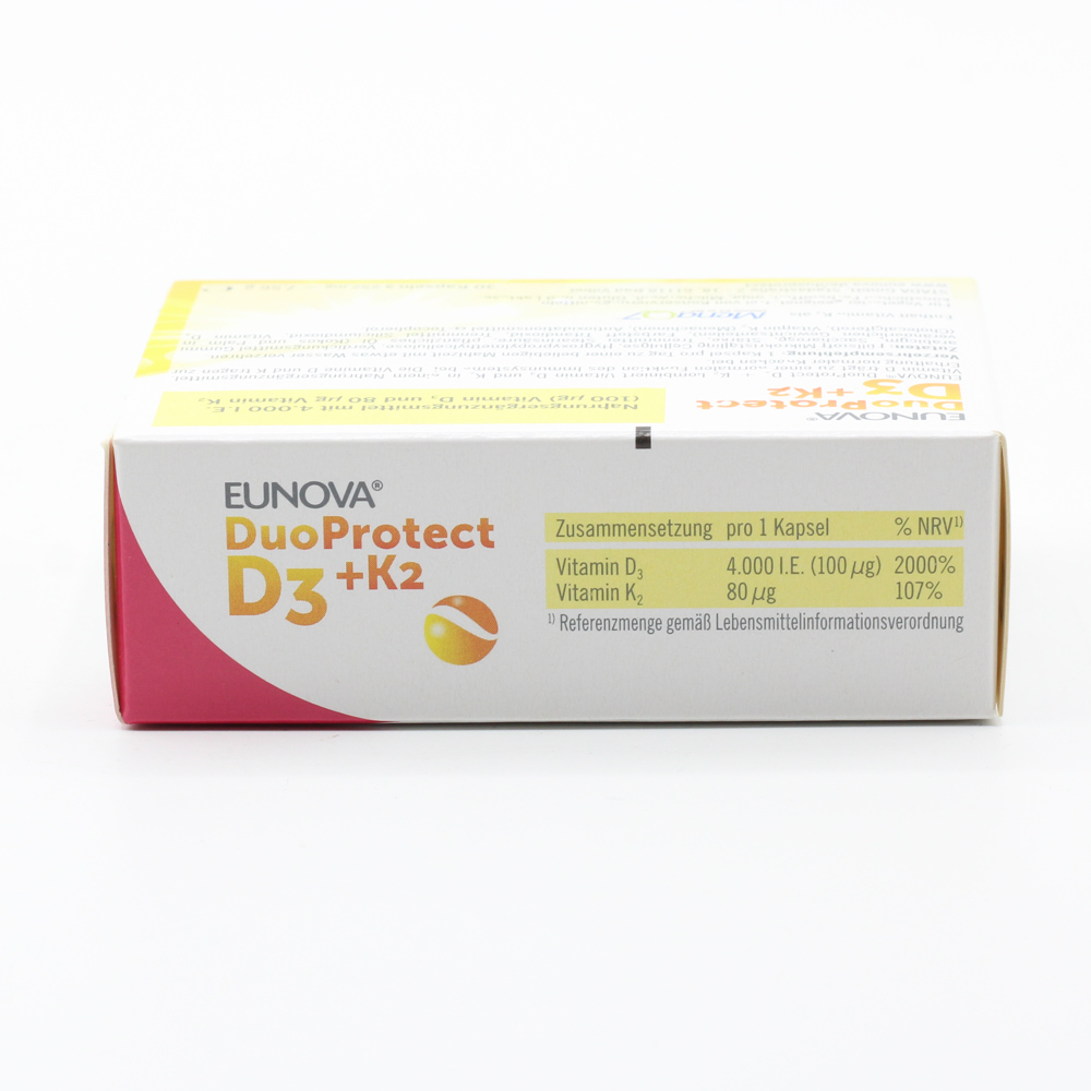EUNOVA DuoProtect D3+K2 4000 I.E./80 μg Kapseln