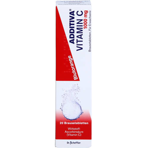 ADDITIVA Vitamin C Blutorange Brausetabletten