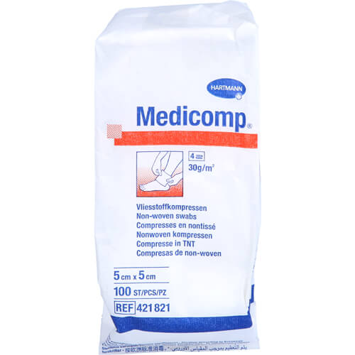 MEDICOMP Vlieskomp.unsteril 5x5 cm 4fach