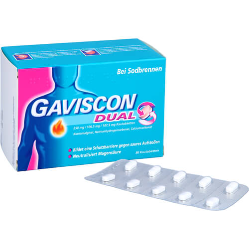 GAVISCON Dual 250mg/106,5mg/187,5mg Kautabletten