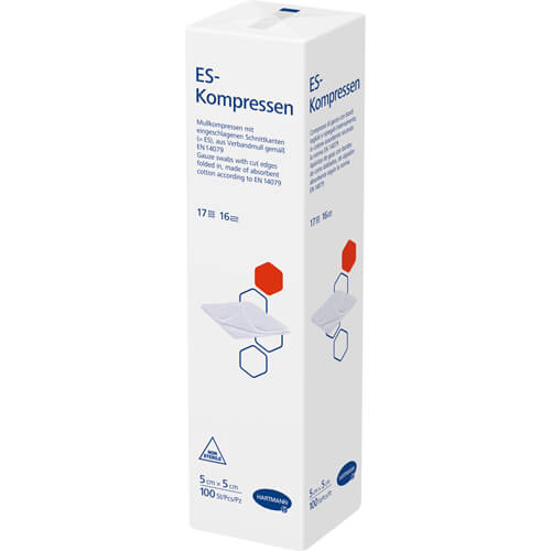 ES-KOMPRESSEN unsteril 5x5 cm 16fach