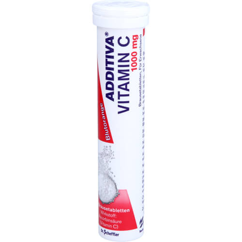 ADDITIVA Vitamin C Blutorange Brausetabletten
